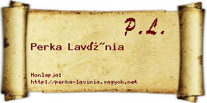 Perka Lavínia névjegykártya
